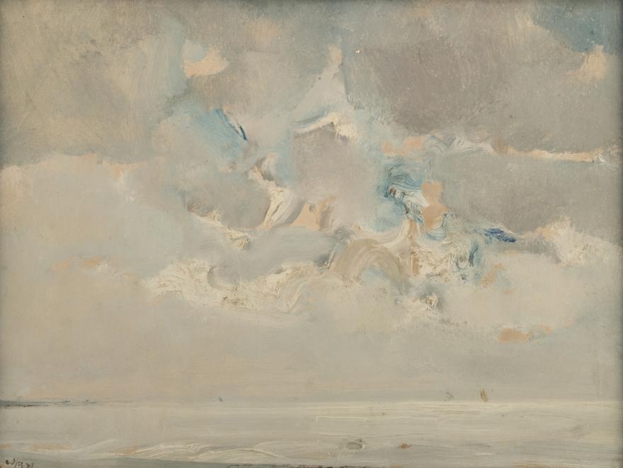 ‘Marine met een indrukwekkende hemel’, Floris Jespers, objectnummer 5084, Collectie NAVIGO-Nationaal Visserijmuseum.