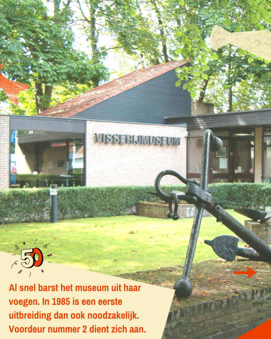 Al snel barst het museum uit haar voegen. In 1985 is een eerste uitbreiding dan ook noodzakelijk. Voordeur nummer 2 dient zich aan.